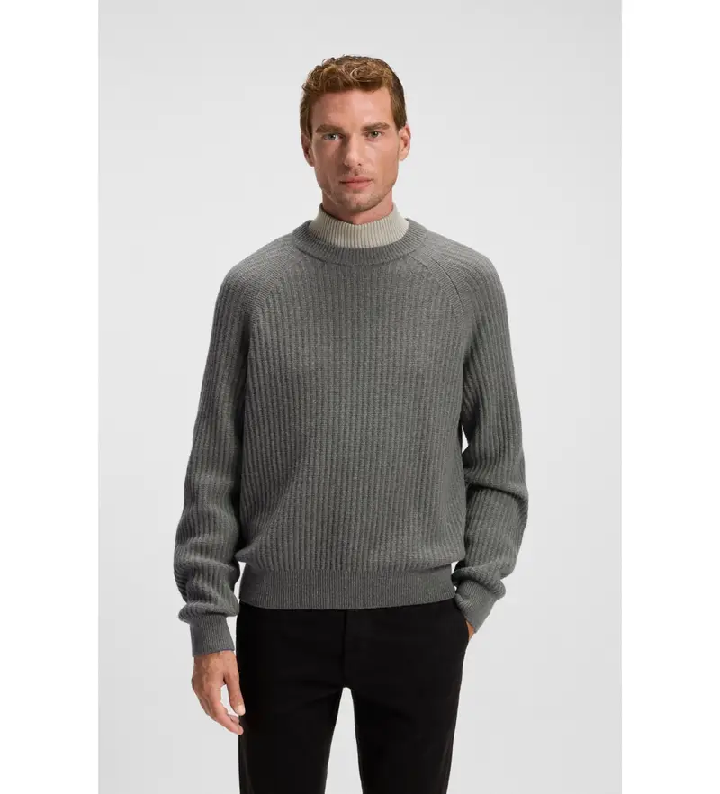 per uomo 50548674 Maglione grigio Klacier (XL), Casual, Lana