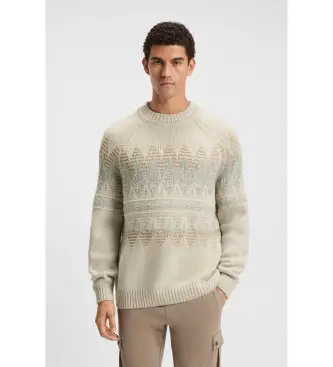 per uomo 50548686 Maglia beige Karombo (S), Casual, Lana, Manica lunga