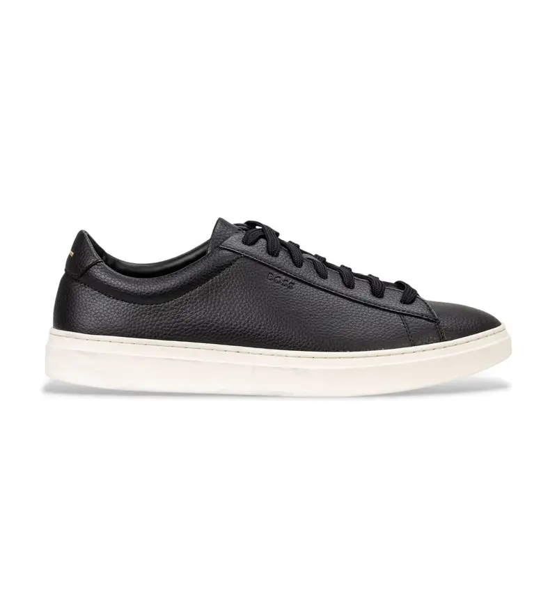 per uomo. 50548716 Sneakers in pelle martellata nera (40), Nero, Basso, Stringhe, Casual