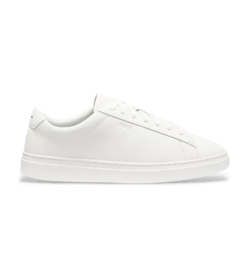 per uomo 50552853 Sneakers in pelle bianca Kieran (41), Bianco, Basso, Stringhe, Casual