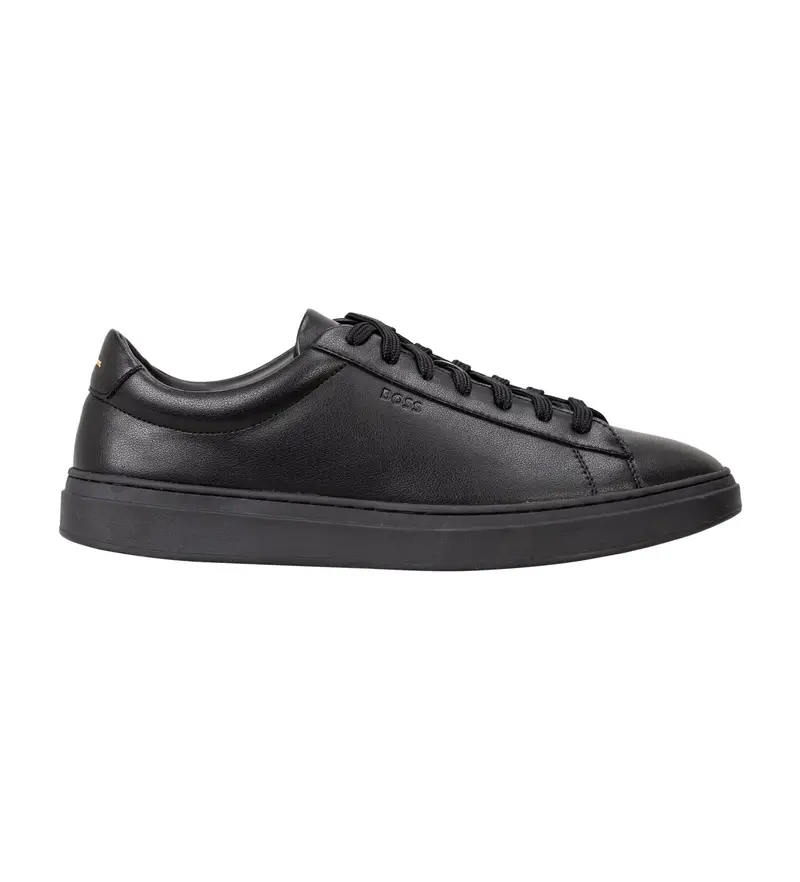 per uomo 50552853 Sneakers in pelle nera Kieran (45), Nero, Basso, Stringhe, Casual