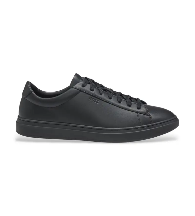 per uomo. 50552853 Sneakers in pelle nera Kieran (46), Nero, Basso, Stringhe, Casual