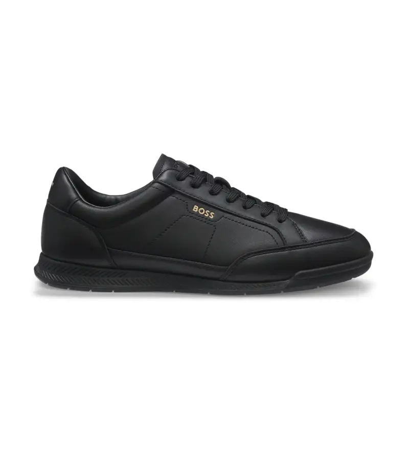 per uomo. 50552880 Sneakers in pelle nera Nitan (39), Nero, Basso, Stringhe, Casual