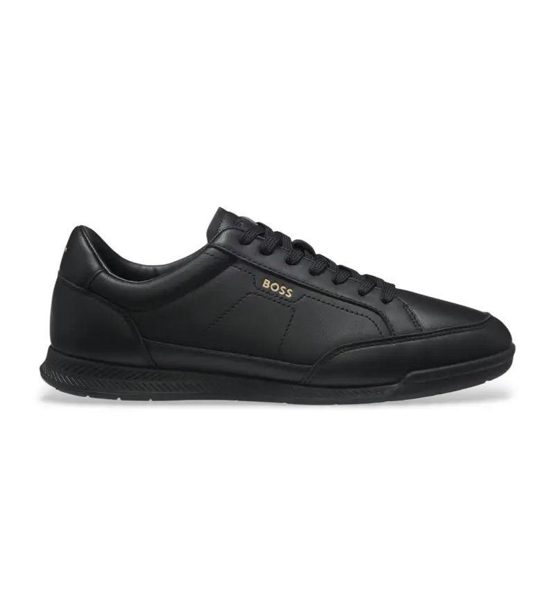 per uomo. 50552880 Sneakers in pelle nera Nitan (40), Nero, Basso, Stringhe, Casual