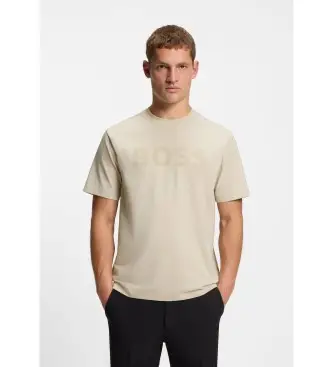 per uomo 50553636 Maglietta beige con logo iconico (XS), Casual, Cotone, Manica corta