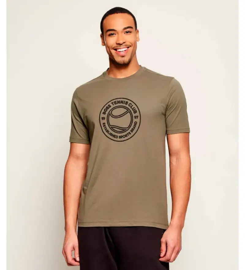 per uomo 50553648 Maglietta con illustrazione di tennis verde (L), Casual, Cotone, Manica corta