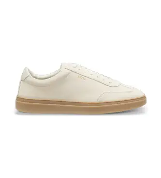 per uomo 50554611 Sneakers in pelle beige Kieran (42), Basso, Stringhe, Casual