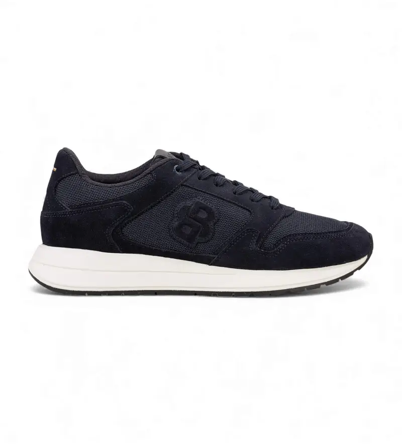 Boss Sneakers uomo in pelle blu Vinston