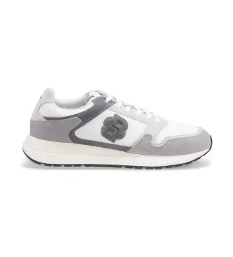 per uomo 50554612 Sneakers Vinston in pelle bianca e grigia (40), Bianco, Basso, Stringhe, Casual, Grigio