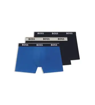 per uomo 50554694 Set di 3 Power Boxer, blu (3XL), Nero, Homewear, Cotone
