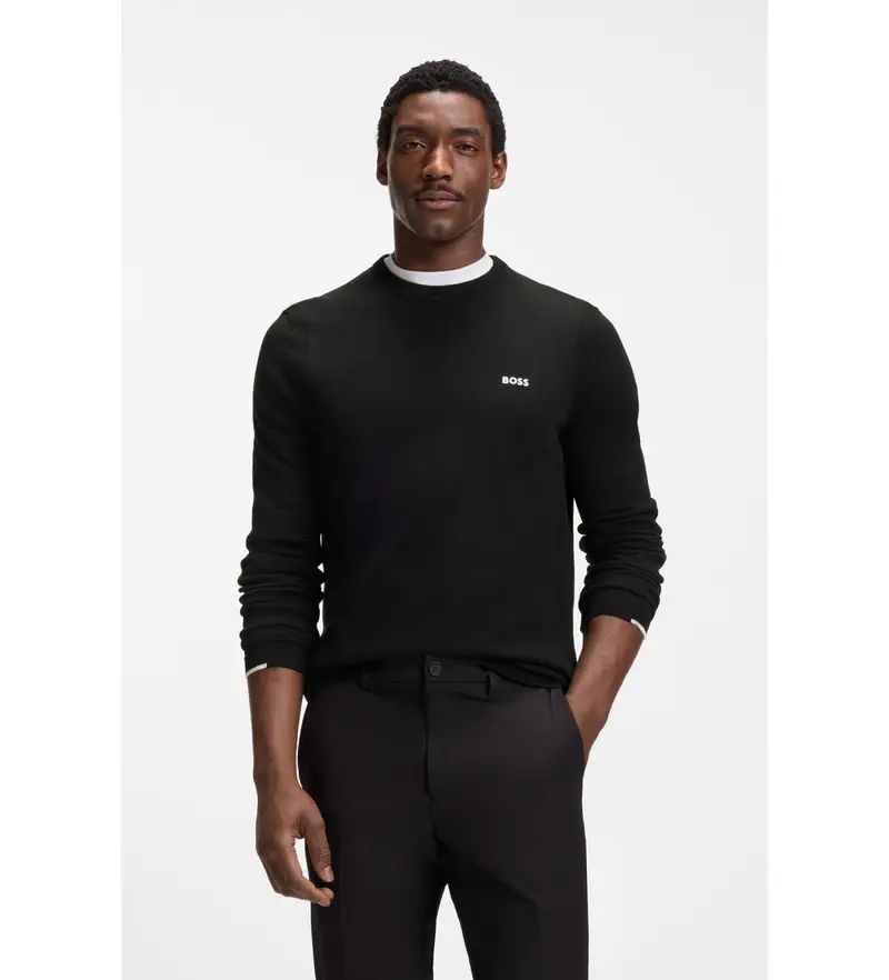 per uomo 50556145 Maglia sempre nera (L), Nero, Casual, Cotone