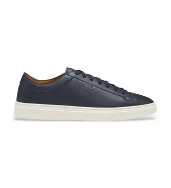 per uomo 50557866 Sneakers in pelle blu navy Kieran Bust (46), Basso, Stringhe, Casual