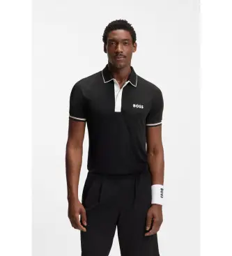 per uomo 50559214 Polo nera Toc (L), Nero, Casual, Sportivo, Tennis / Paddle tennis, Poliestere, Manica corta
