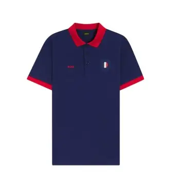 per uomo 50559263 Polo Paddy con dettagli bandiera blu navy (L), Casual, Cotone, Manica corta