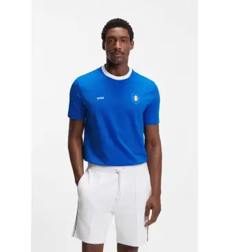 per uomo 50562134 Maglietta blu Lux (L), Casual, Cotone, Manica corta