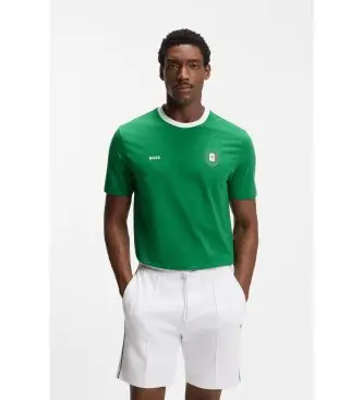 per uomo 50562134 Maglietta con bandiera (XXL), Casual, Verde, Manica corta, Cotone biologico