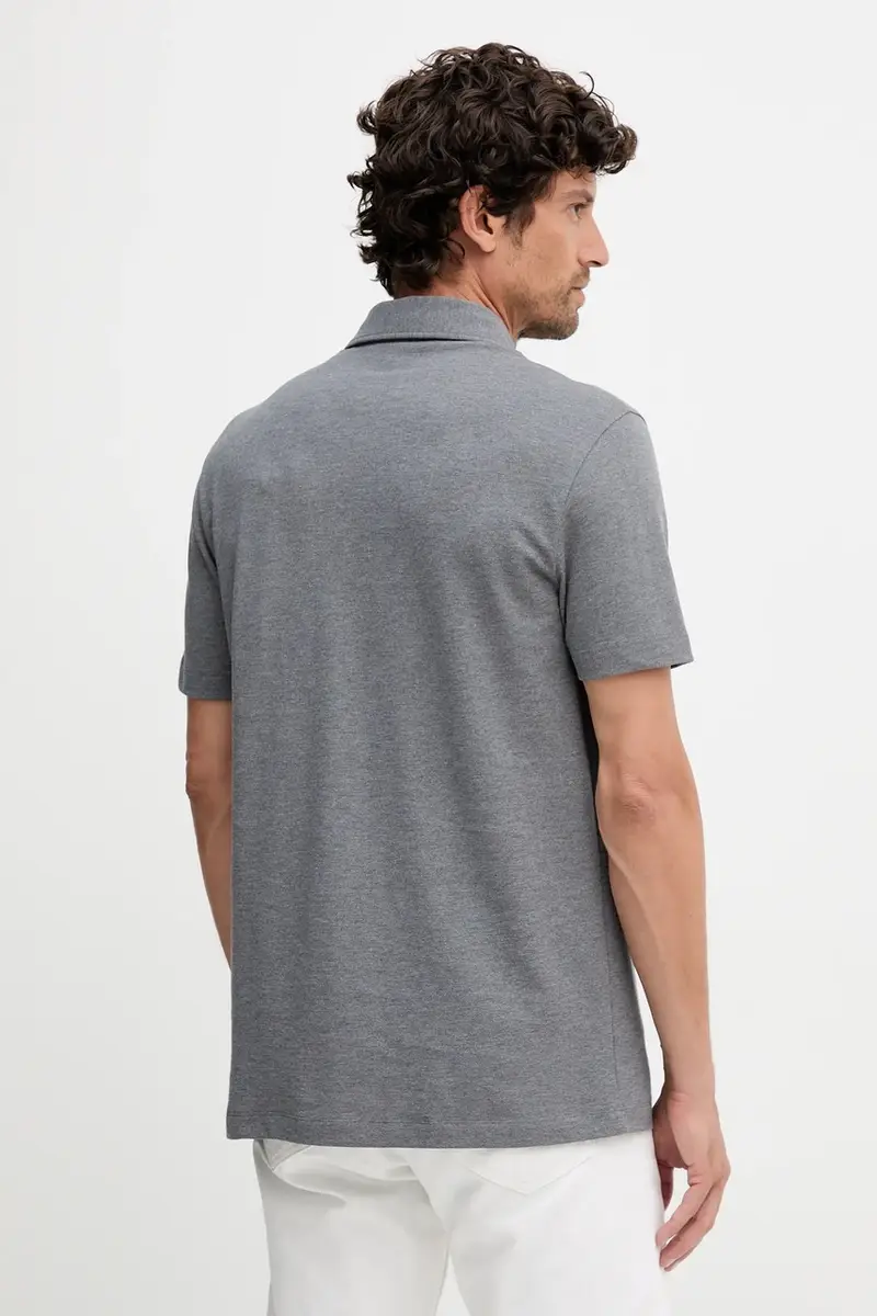 polo con seta BECKHAM X BOSS colore grigio 50554093 miniatura 3