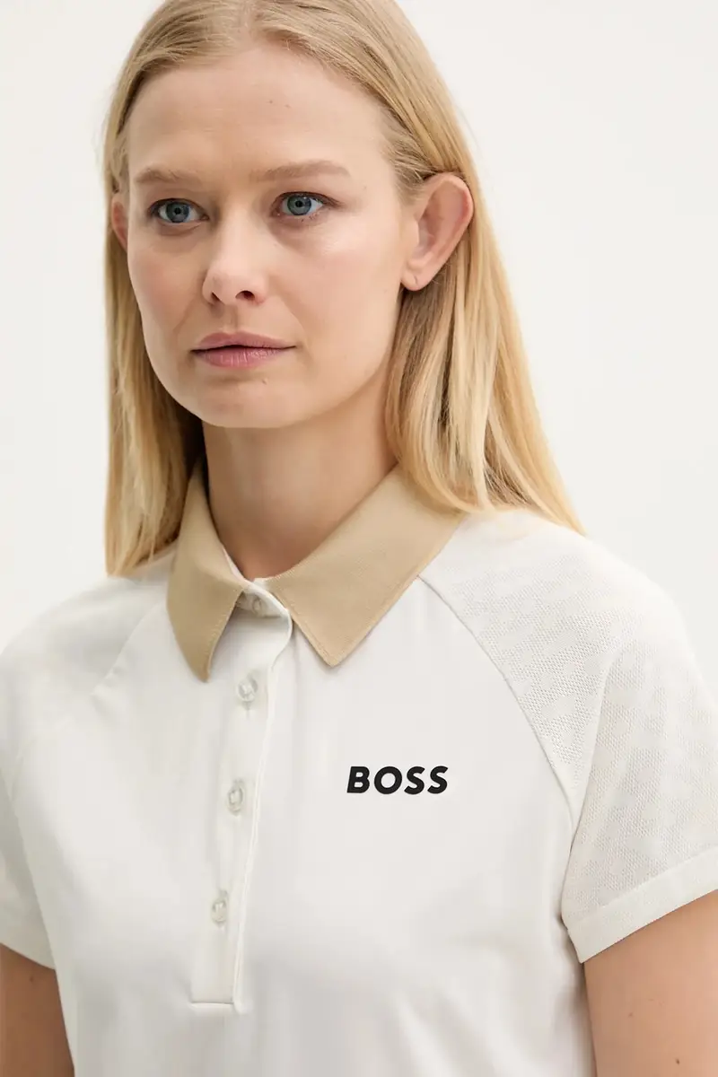Boss Polo Donna Beige 3292221 miniatura 4
