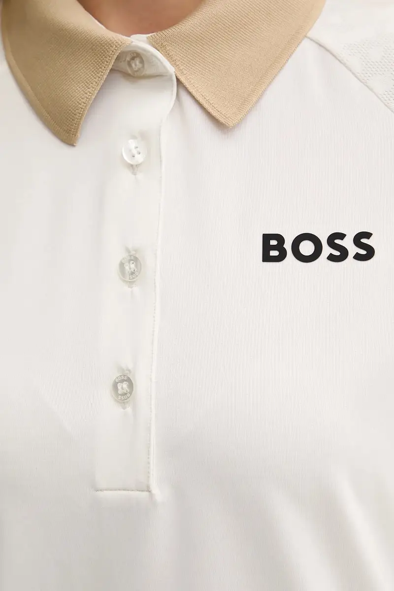 Boss Polo Donna Beige 3292221 miniatura 5