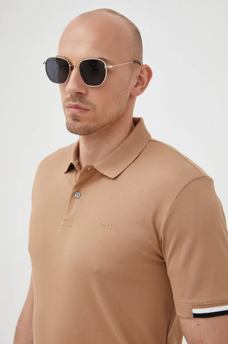 Boss Polo Beige 3120727 miniatura 4