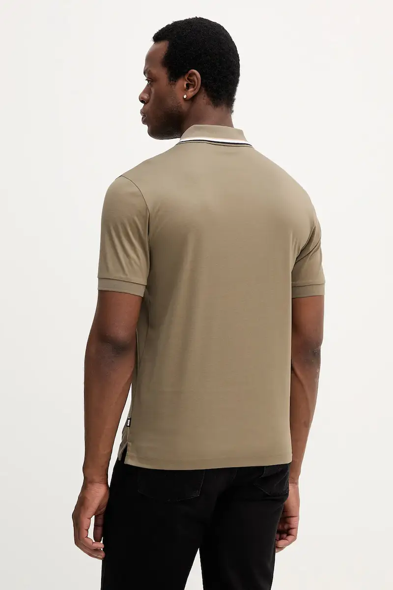 polo in cotone colore beige 50469360 Verde miniatura 2