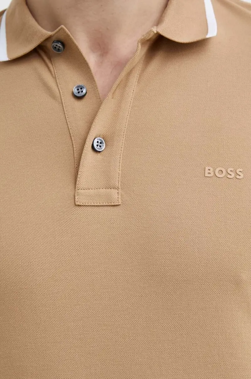 polo in cotone colore beige 50494697 miniatura 4