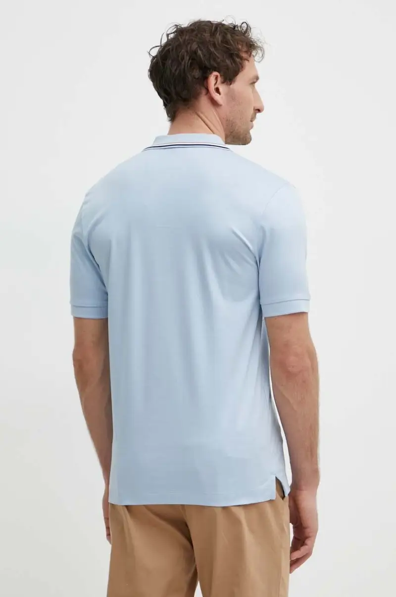 polo in cotone colore blu 50469360 miniatura 3