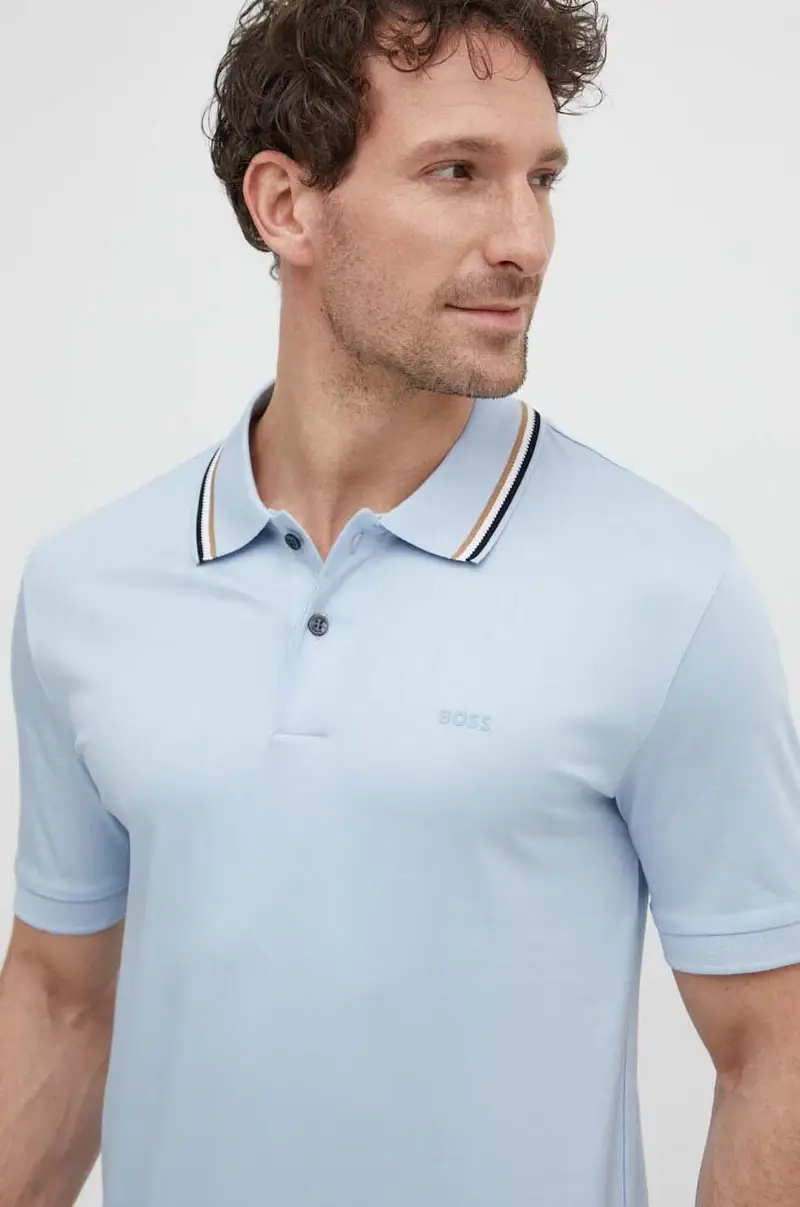 polo in cotone colore blu 50469360