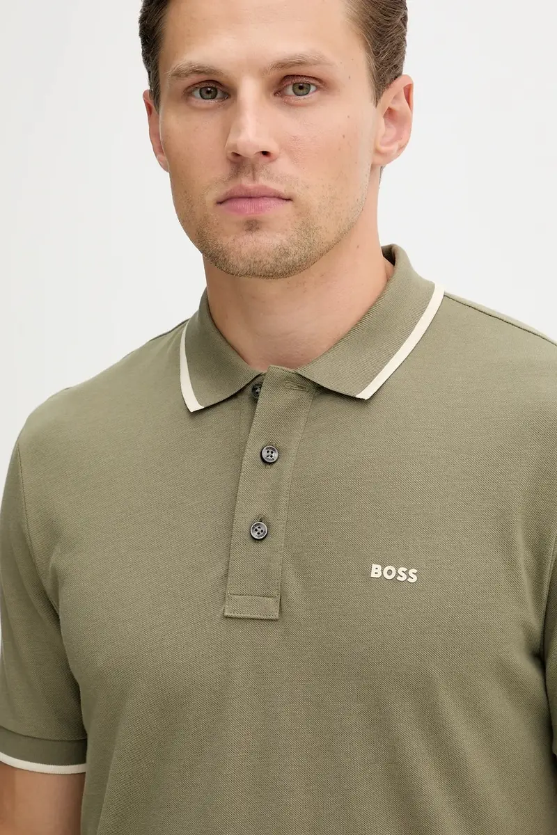 polo in cotone colore blu 50494697 Verde miniatura 5