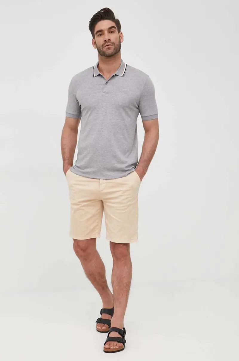 polo in cotone colore grigio 50469360 miniatura 2