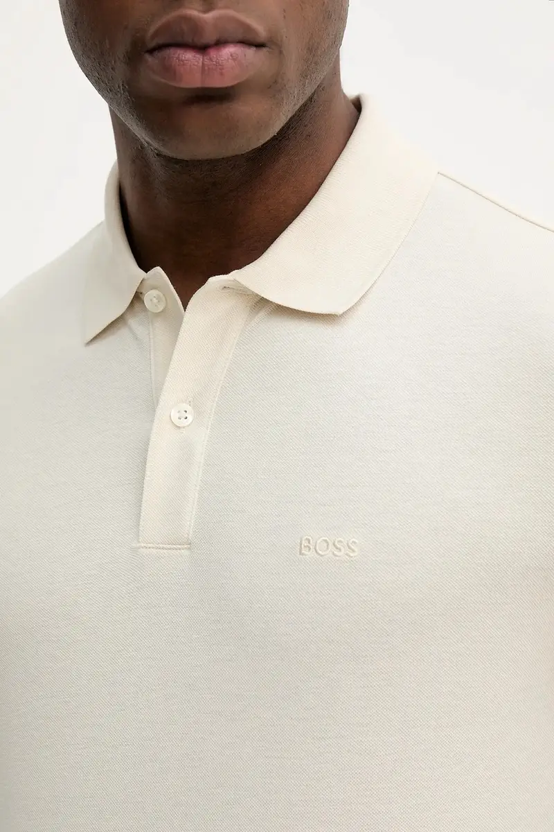 polo in cotone colore nero 50468362 Beige miniatura 5