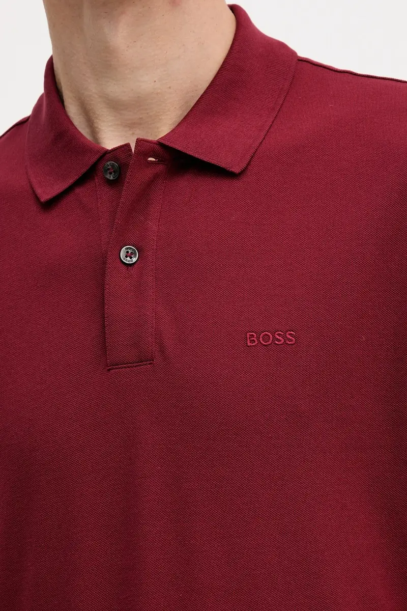 polo in cotone colore nero 50468362 Granata miniatura 5