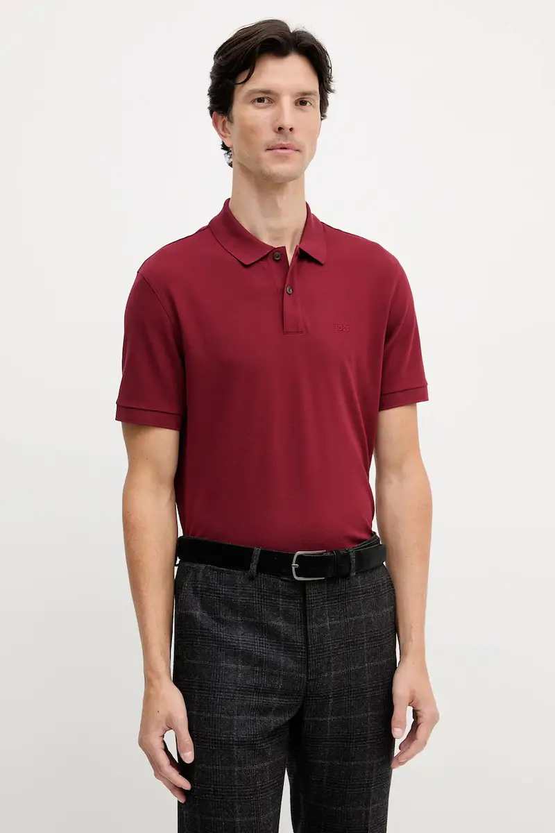 polo in cotone colore nero 50468362 Granata