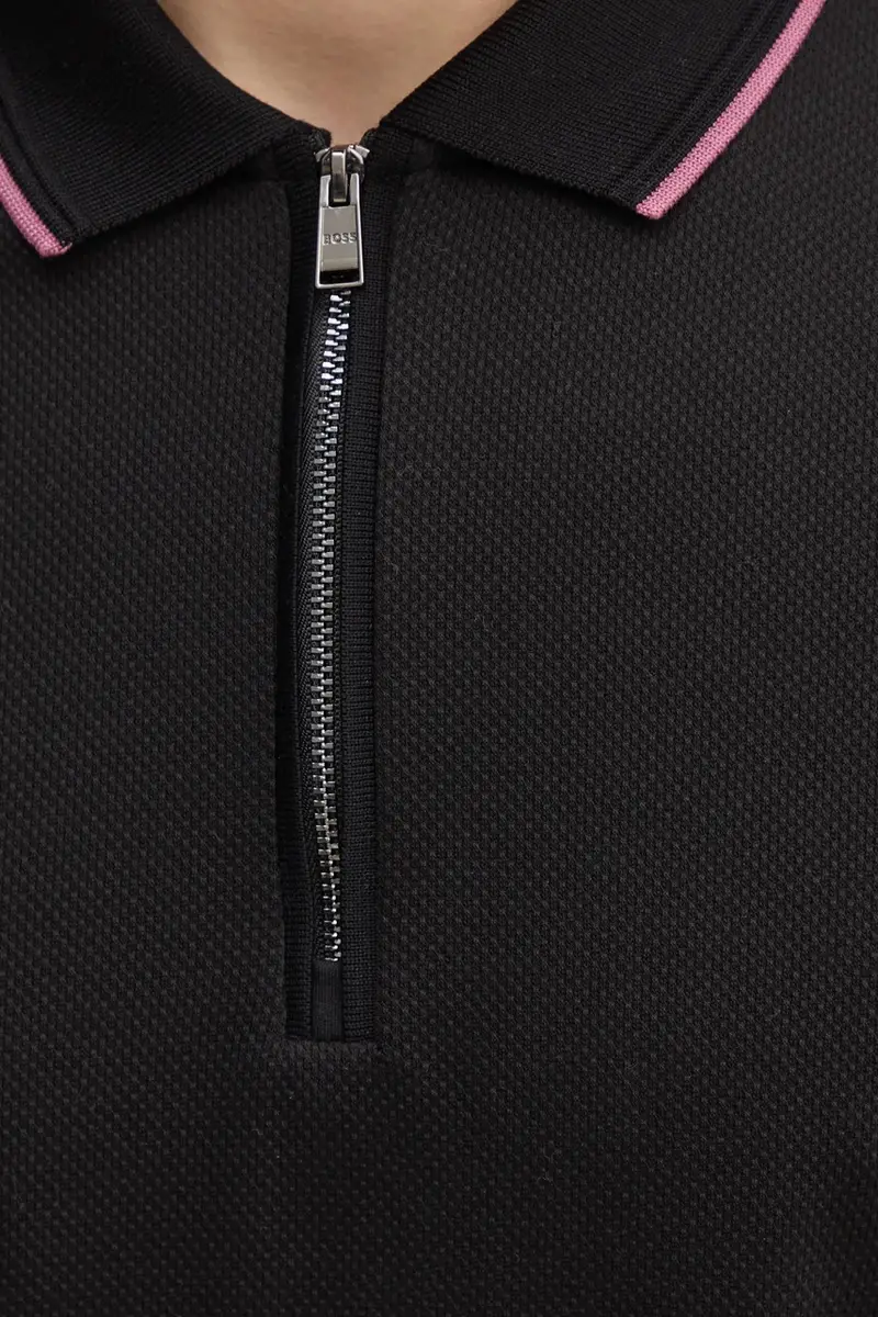 polo in cotone colore nero 50532612 miniatura 5