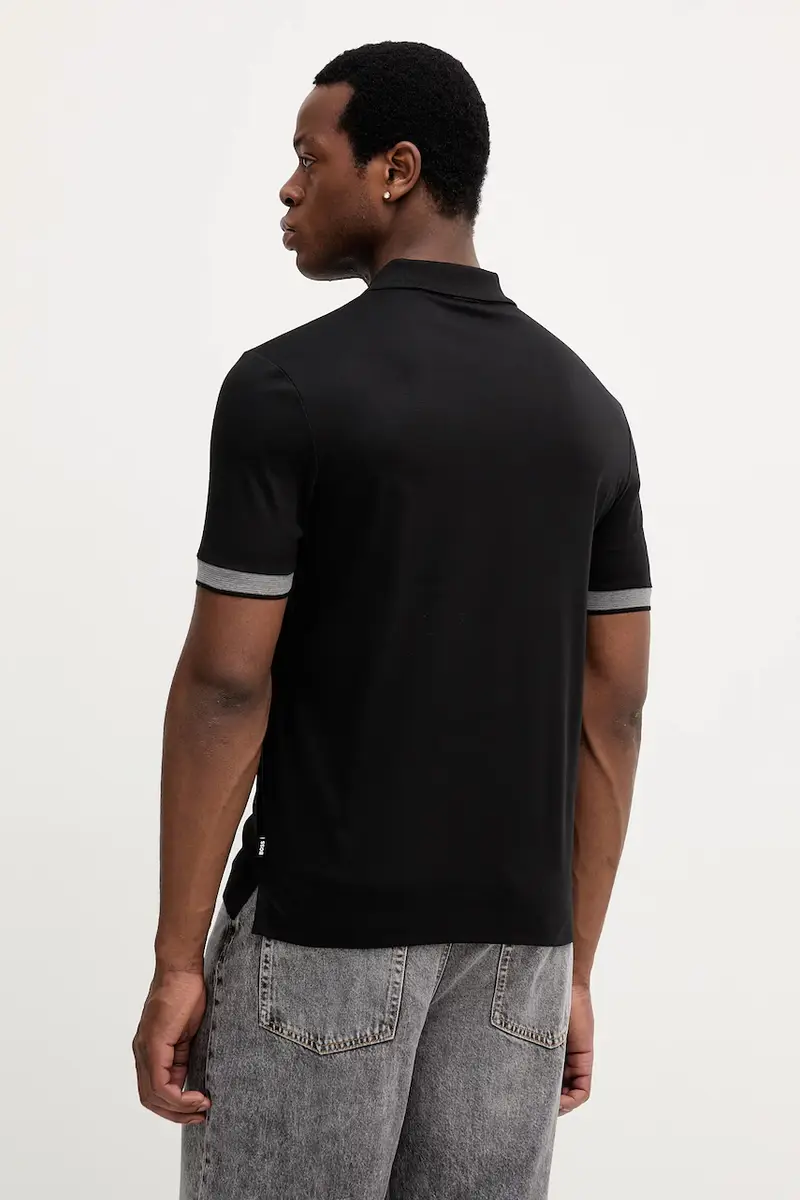 Boss Polo Uomo Nero 3636609 miniatura 3
