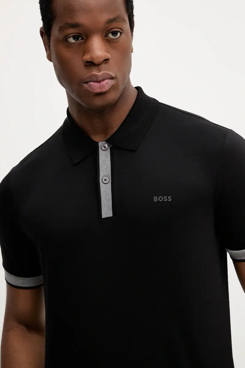 Boss Polo Uomo Nero 3636609 miniatura 4