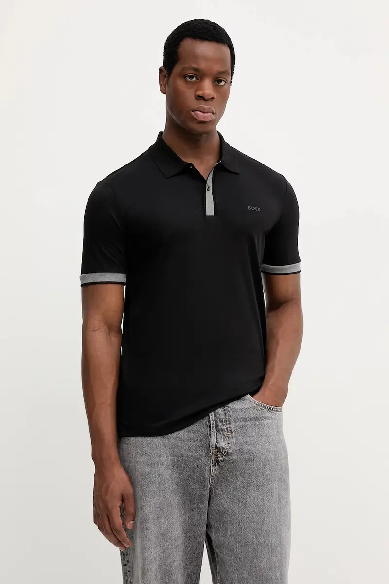 Boss Polo Uomo Nero 3636609