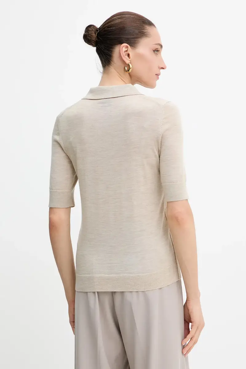 Boss Polo Donna Beige 3123613 miniatura 3
