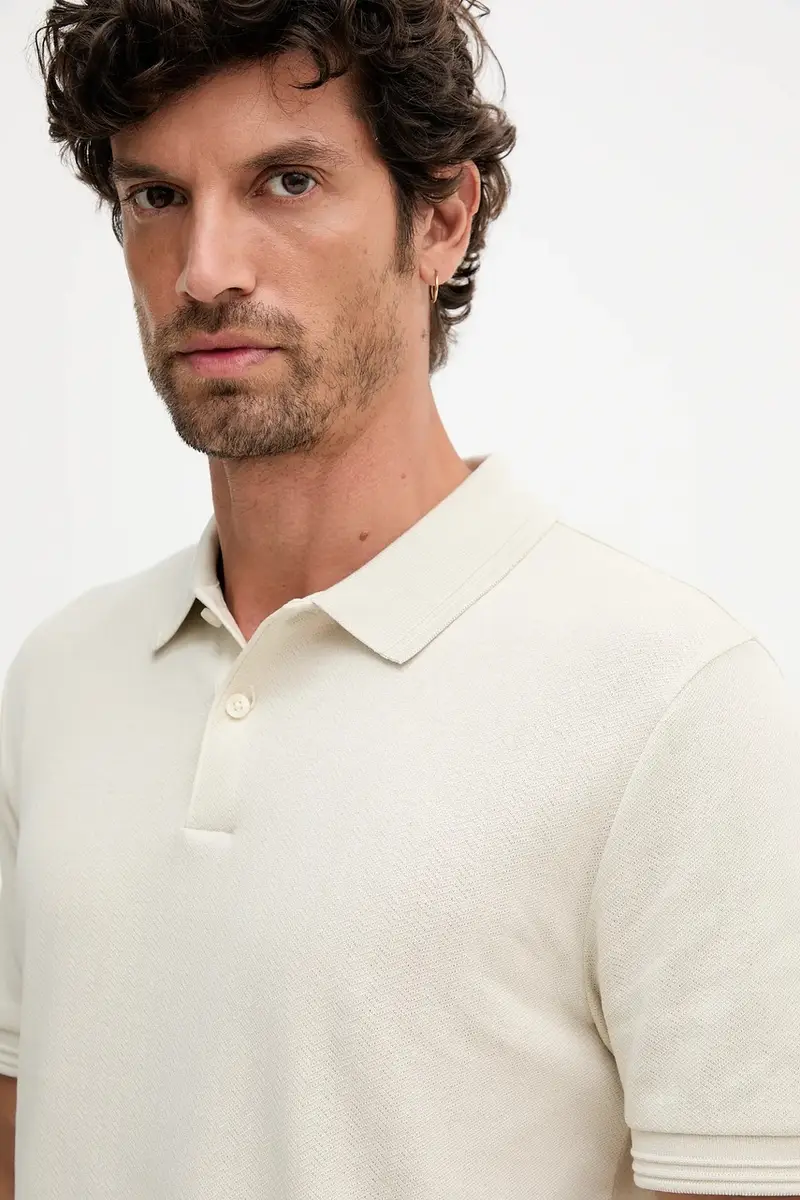 Boss Polo Uomo Beige 3573741 miniatura 4