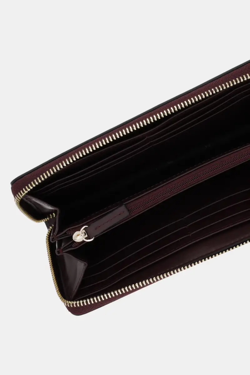 portafoglio in pelle donna colore nero 50548208 Granata miniatura 4