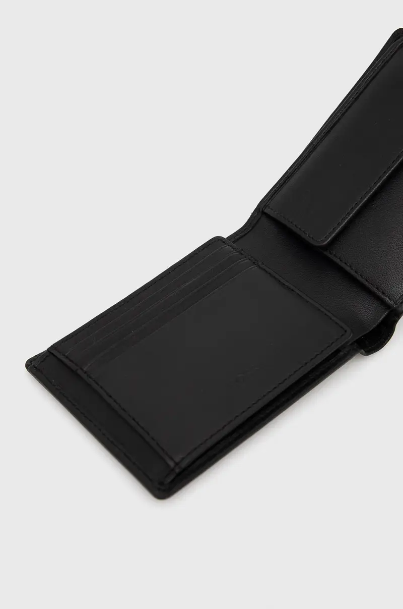 portafoglio in pelle uomo Nero miniatura 4