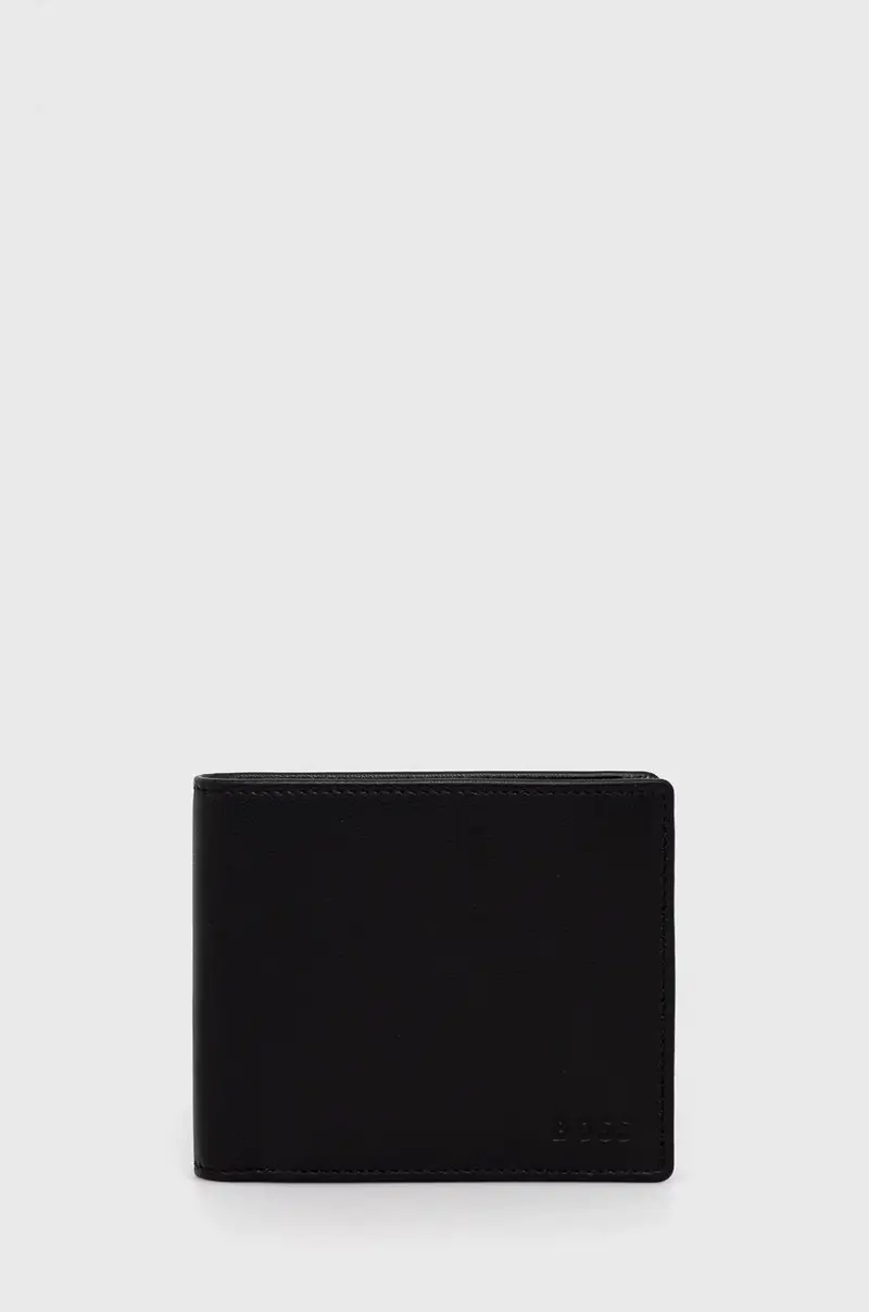 portafoglio in pelle uomo Nero