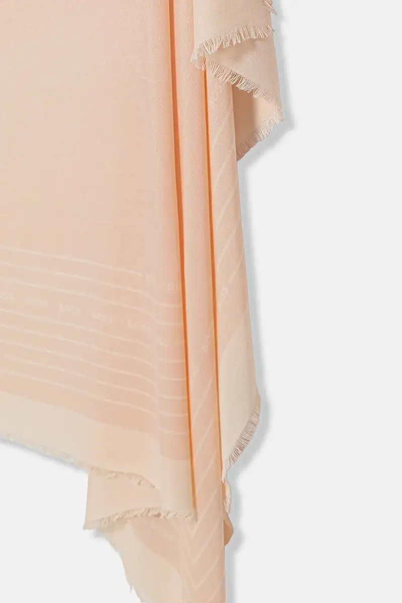 scialle con aggiunta di seta Laik Arancione miniatura 3