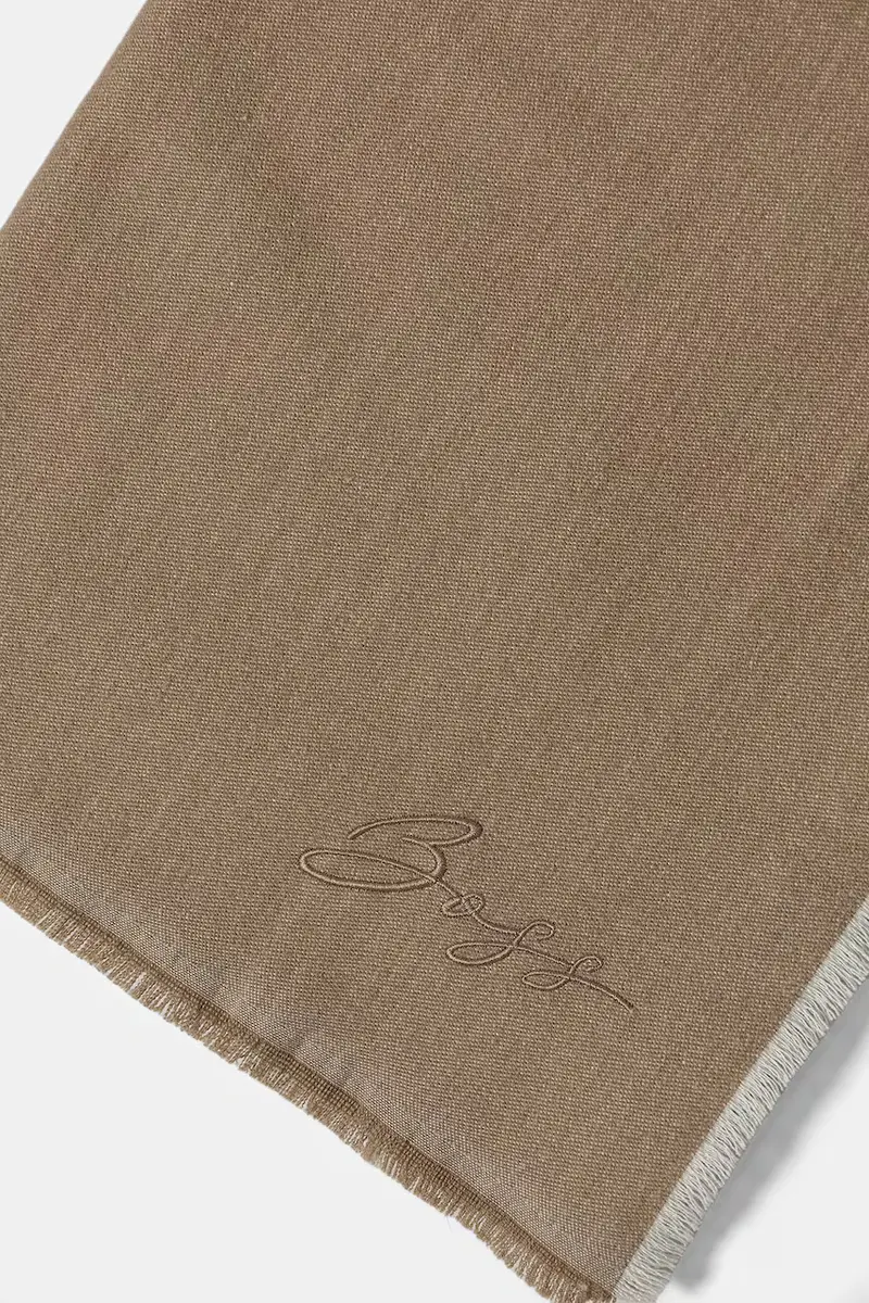 scialle con lana colore beige 50558638 miniatura 2