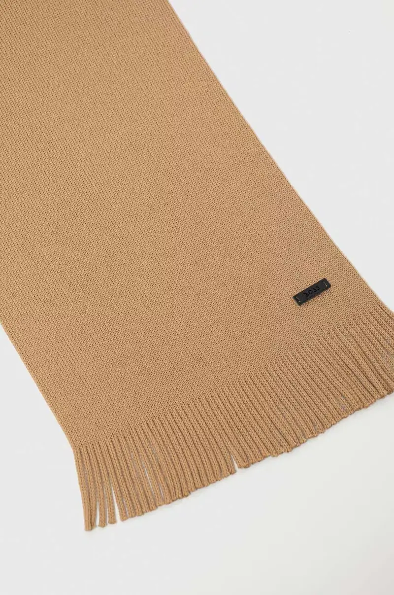 sciarpa in lana colore beige miniatura 2