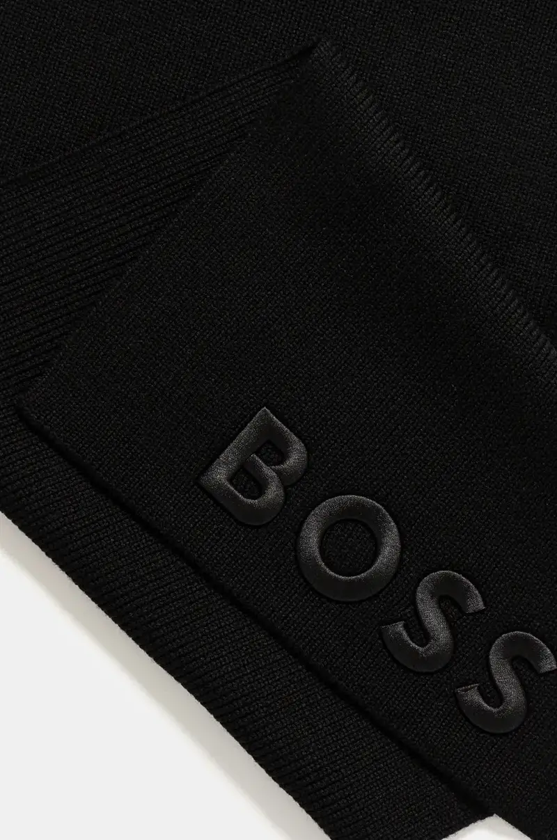 sciarpa in lana colore nero miniatura 3