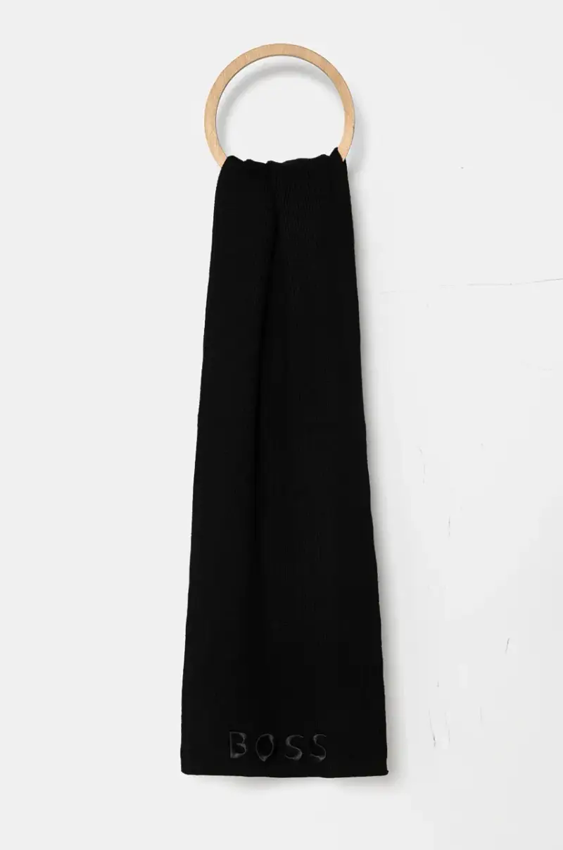 sciarpa in lana colore nero