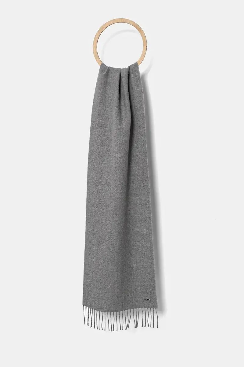 sciarpa in lana colore nero 50517216 Grigio