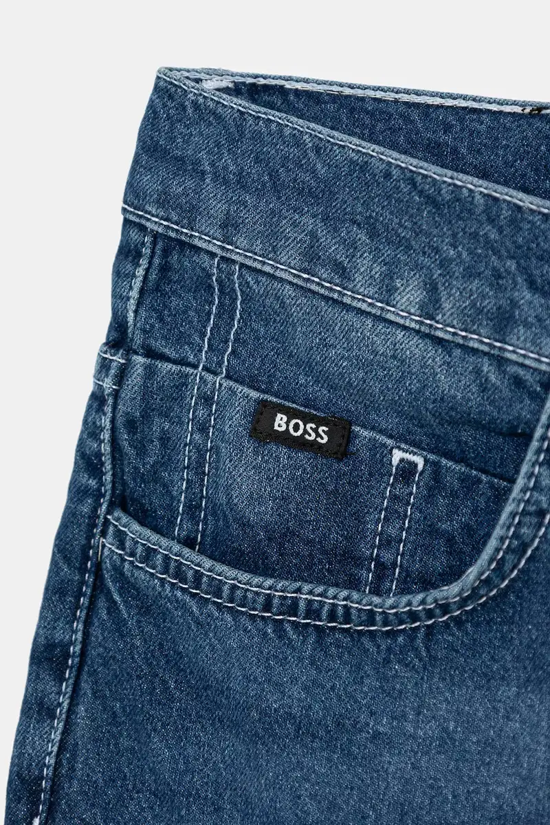 shorts in jeans bambino/a colore blu J51994 miniatura 3