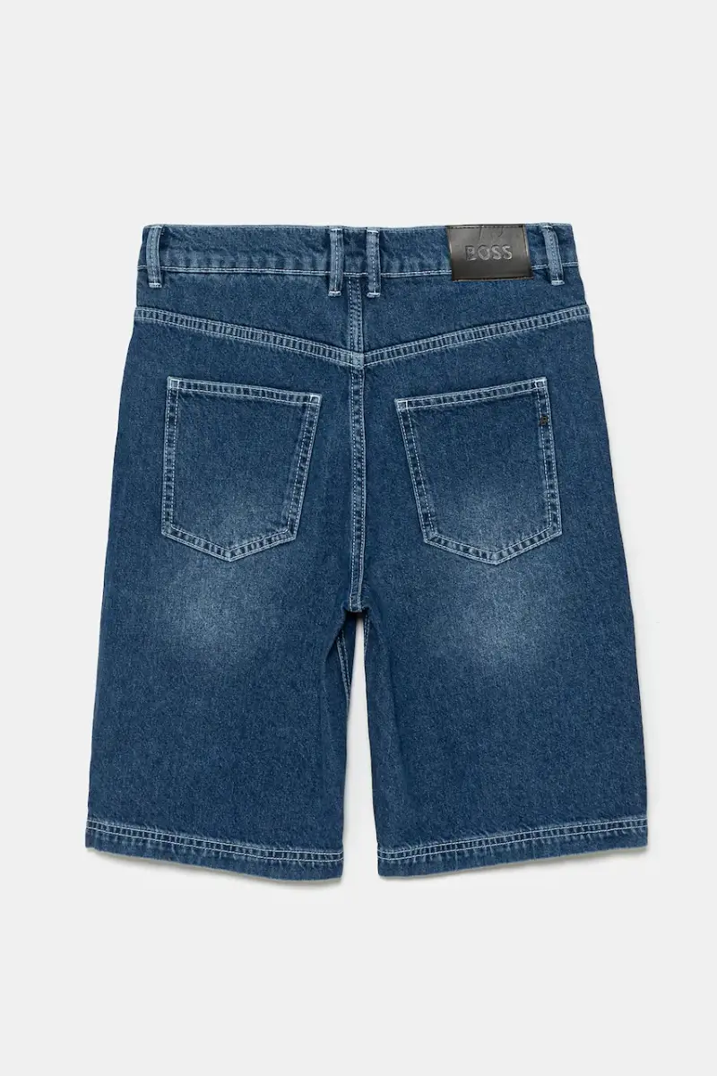 shorts in jeans bambino/a colore blu J51994 miniatura 2